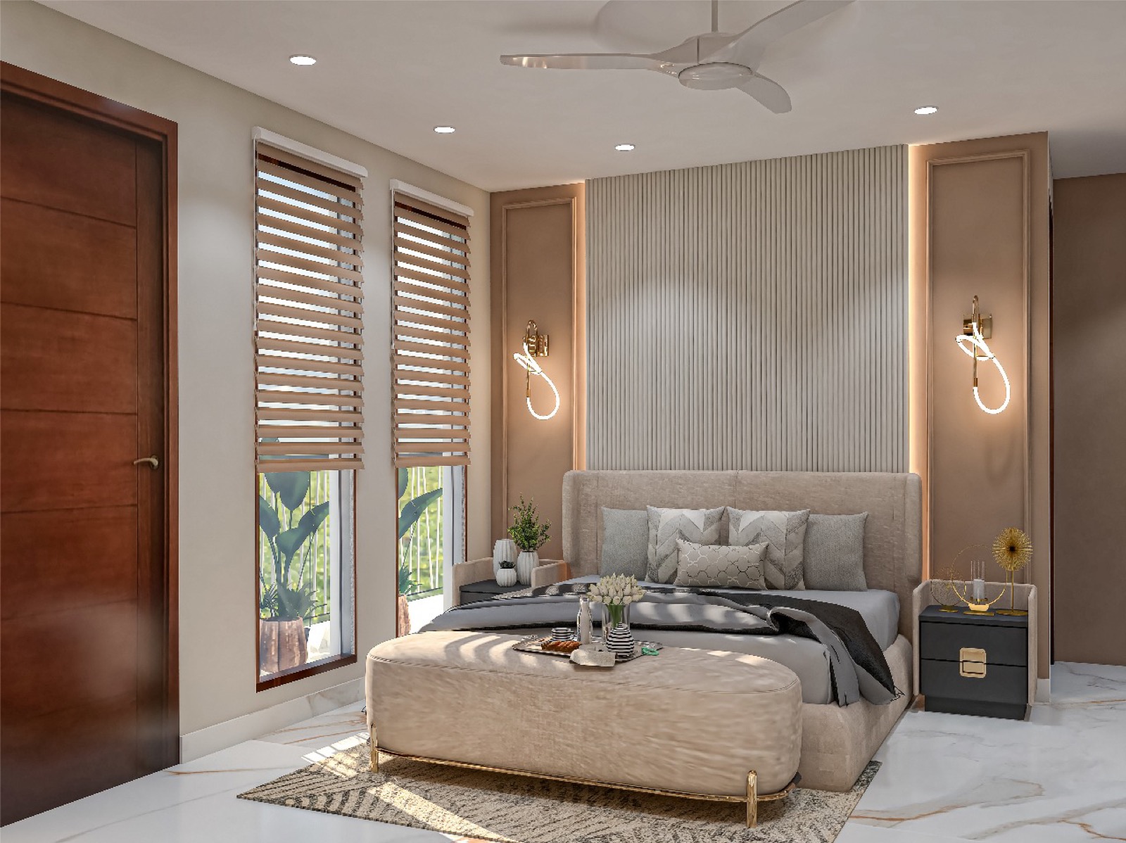 Illustration d’une chambre aux rangements intégrés à Villiers-sur-Marne